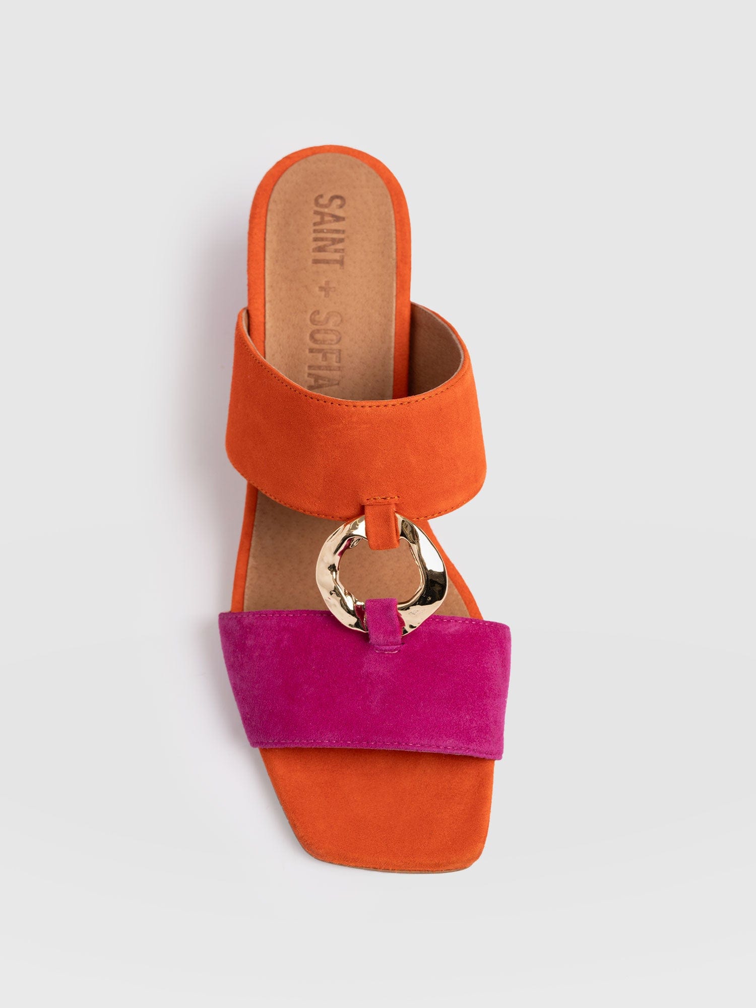 Vivienne Heeled Mules - Pink/Orange - Women's Shoes | Saint + Sofia® EU